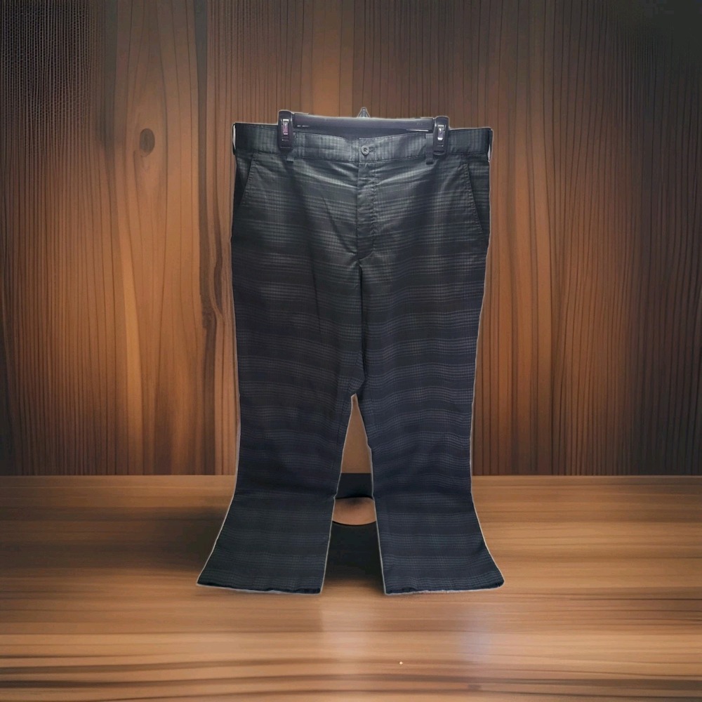 Nike Golf Tour Performance Dri-Fit Black/Gray Plaid Pants Mens 35x30 - Picture 1 of 15